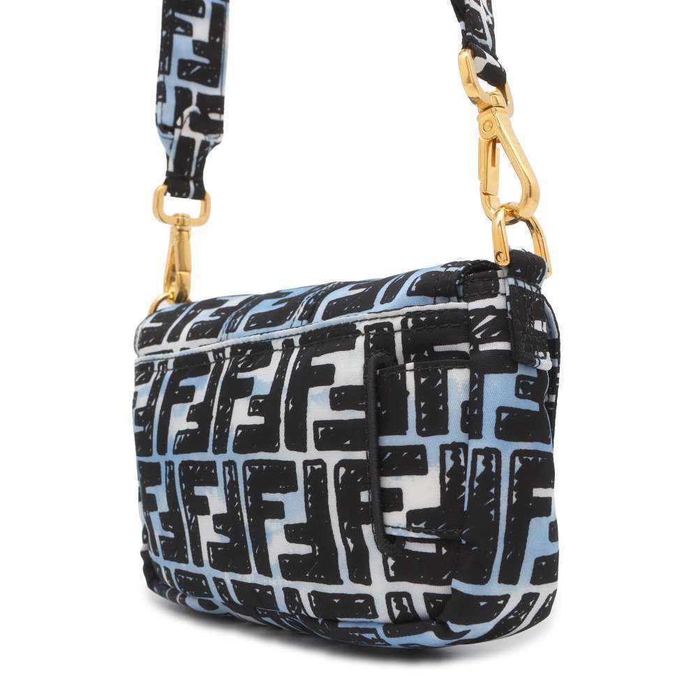 Fendi Zucca Baguette Mini Nylon Body Bag Black - Picture 2 of 12